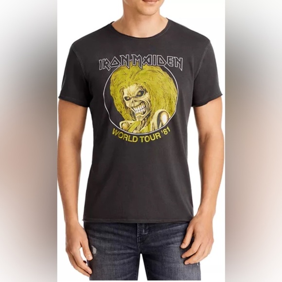 Iron Maiden Raw Edge Graphic Tee. NWOT